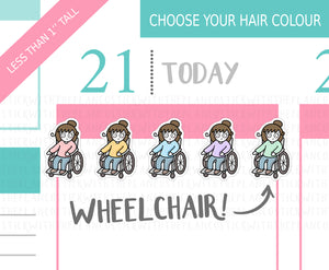 L_281 Wheelchair | Lottie Stickers | Planner Stickers