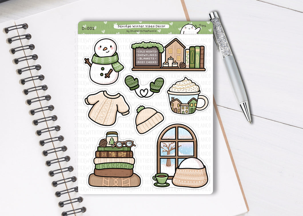 D_002 Winter Vibes Decor Stickers (LARGE)