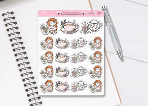 L_327 Spring Witchy Tea Time | Lottie Stickers | Planner Stickers