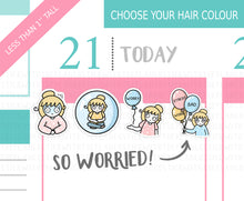 Load image into Gallery viewer, L_283 Worried | Lottie Stickers | Planner Stickers
