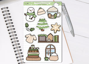XXL D_002 Winter Decor Planner Stickers