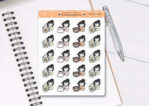 FL_033 Cosy Autumn Mugs | Lottie Stickers | Autumn/Fall and Halloween Planner Stickers