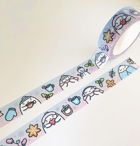 Squidge Winter Vibes Washi Tape (Silver Foil)