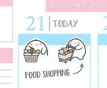 Load image into Gallery viewer, S_006 Squidge Goes Grocery Shopping | Squidge Stickers | Planner Stickers
