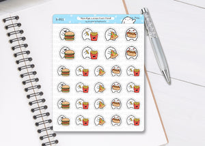 S_011 Squidge Loves Fast Food | Squidge Stickers | Planner Stickers