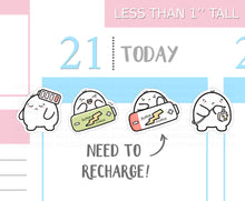 Load image into Gallery viewer, S_015 Squidge Needs to Recharge | Squidge Stickers | Planner Stickers
