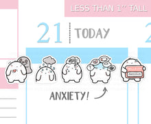 Load image into Gallery viewer, S_025 Squidge is Feeling Anxious | Squidge Stickers | Planner Stickers
