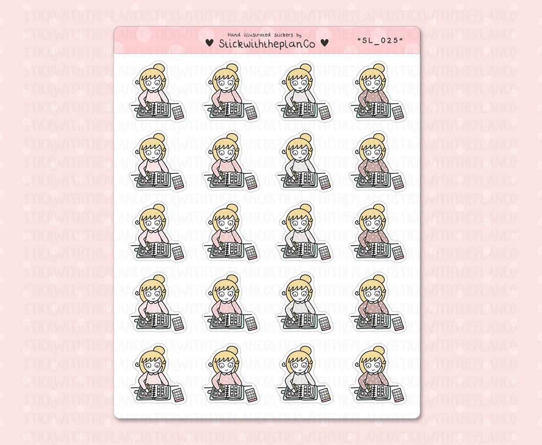 SL_025 Planning Time | Neutral Lottie Stickers | Planner Stickers