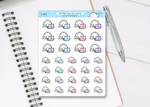 S_033 Squidge has Laptop Time | Squidge Stickers | Planner Stickers