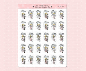 SL_038 Sad Rain Cloud | Neutral Lottie Stickers | Planner Stickers