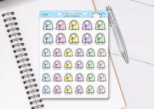 S_041 Squidge Has a Cosy Day | Squidge Stickers | Planner Stickers