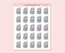 Load image into Gallery viewer, SL_042 Reading Newspaper | Neutral Lottie Stickers | Planner Stickers
