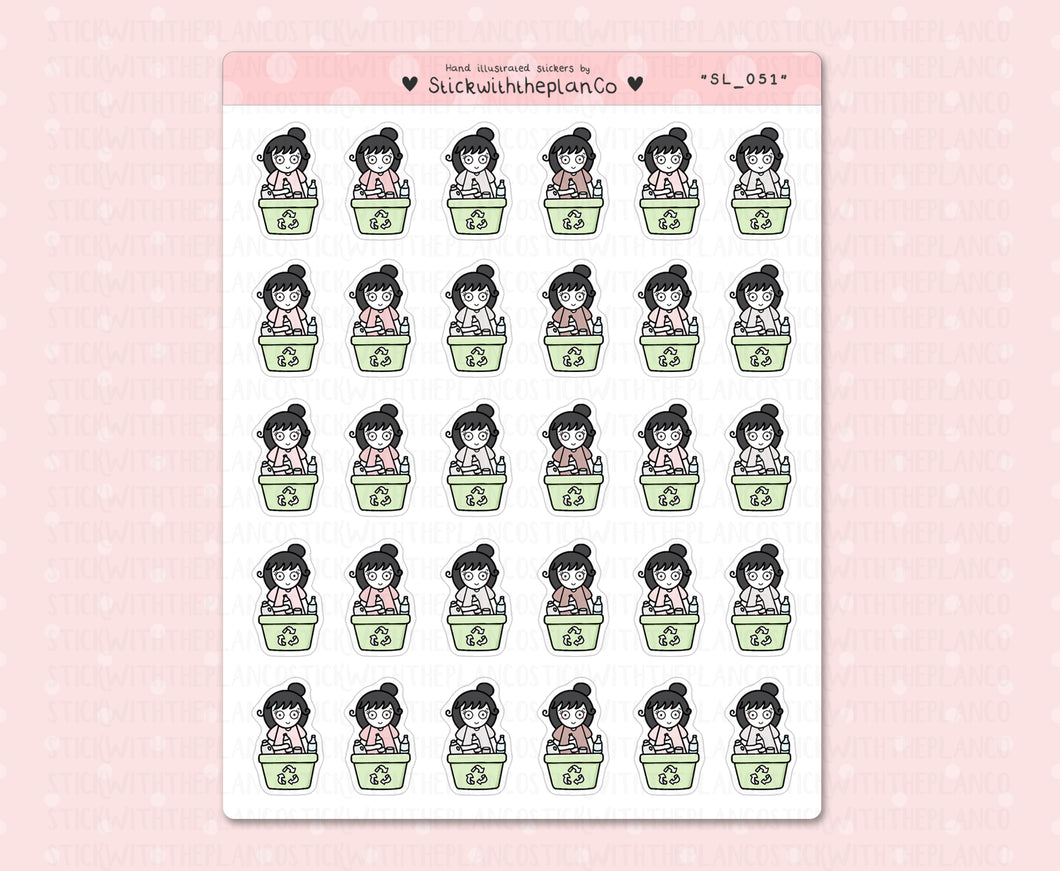 SL_051 Recycling | Neutral Lottie Stickers | Planner Stickers