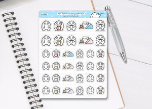 S_052 Squidge has an Early Morning | Squidge Stickers| Planner Stickers