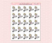 Load image into Gallery viewer, SL_060 Working on Laptop | Neutral Lottie Stickers | Planner Stickers
