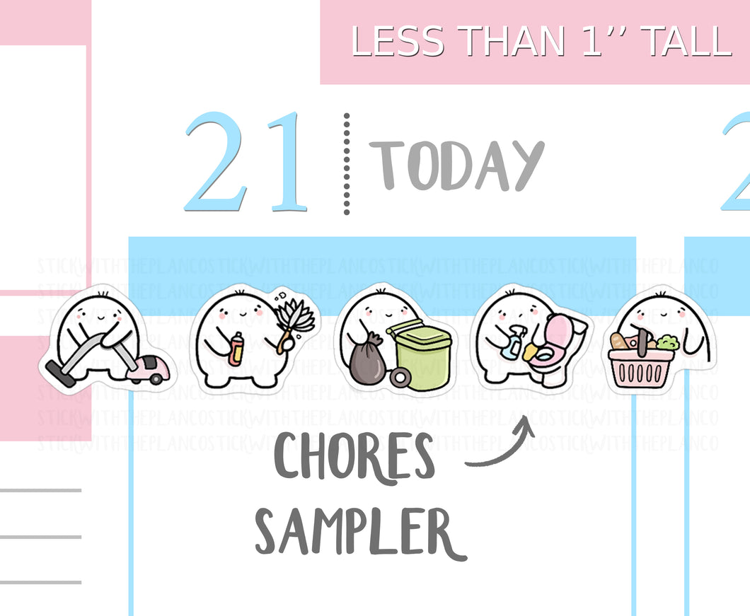 S_066 Squidge Does Chores | Squidge Stickers | Planner Stickers