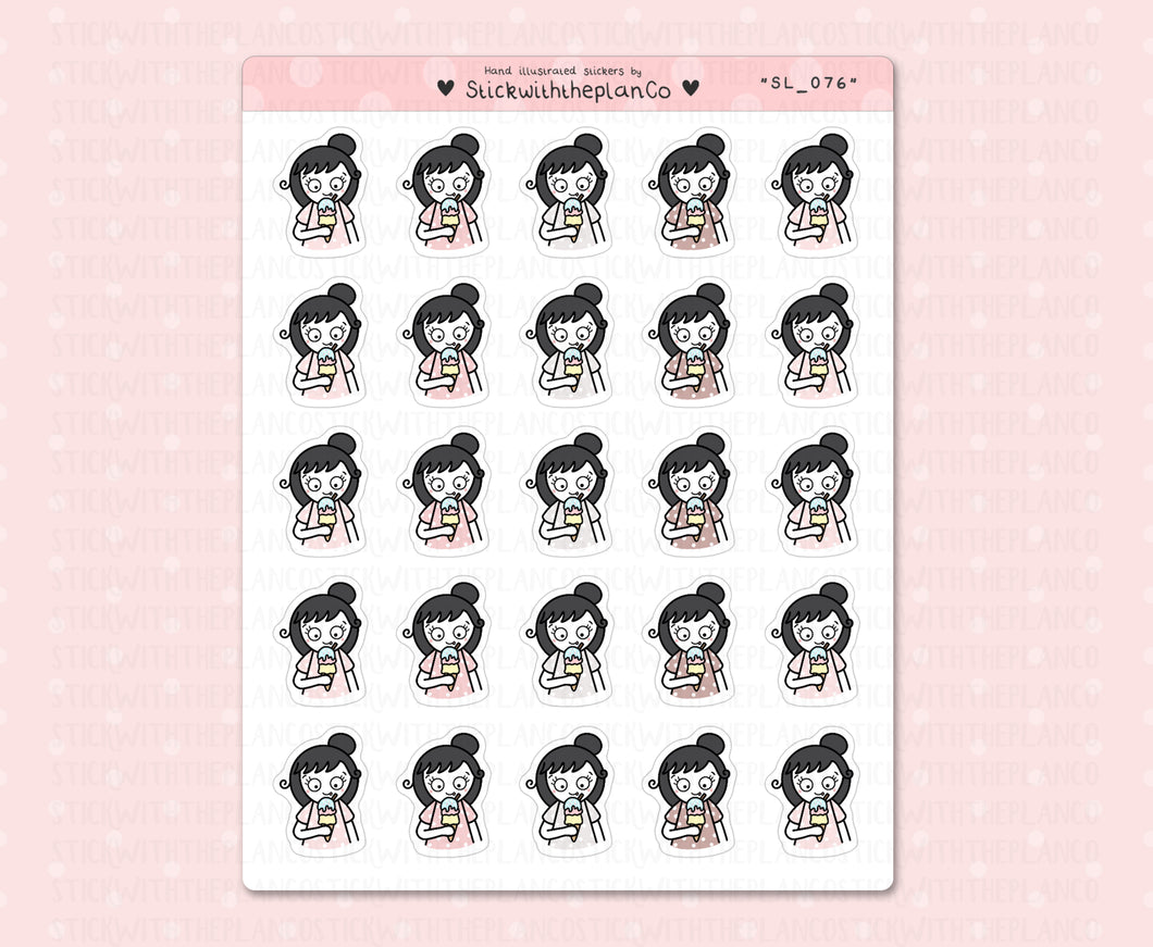 SL_076 Ice Cream | Neutral Lottie Stickers | Planner Stickers