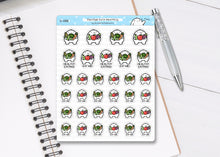 Load image into Gallery viewer, S_088 Squidge Eats Healthily | Squidge Stickers | Planner Stickers
