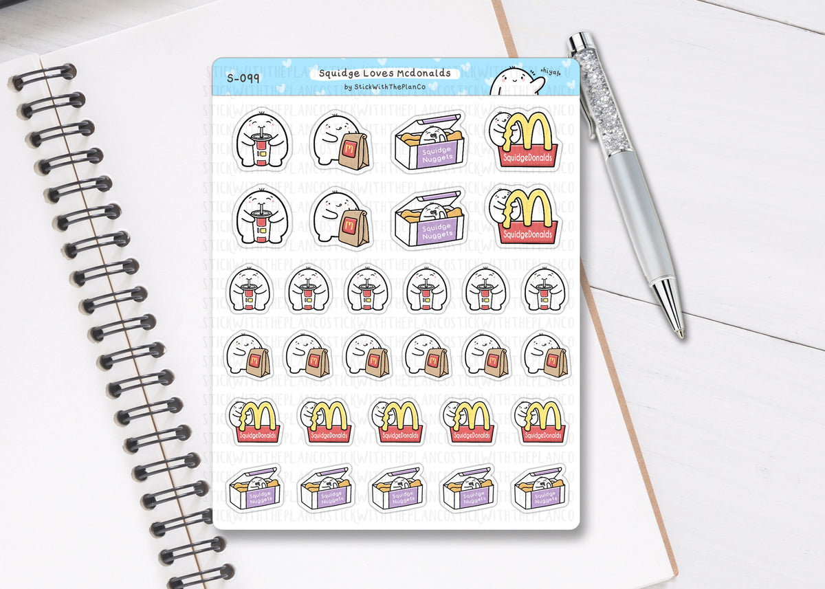 S_099 Squidge-Donalds | Squidge Stickers | Planner Stickers ...