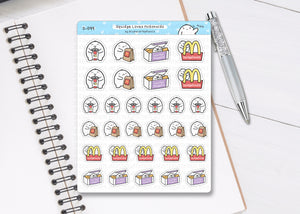 S_099 Squidge-Donalds | Squidge Stickers | Planner Stickers