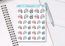 Load image into Gallery viewer, S_122 Squidge Plays Football | Squidge Stickers | Planner Stickers
