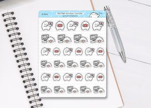 S_146 Squidge Watches Youtube | Squidge Stickers | Planner Stickers