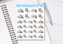 Load image into Gallery viewer, S_168 Squidge Visits the Museum | Squidge Stickers | Planner Stickers
