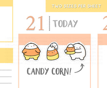 Load image into Gallery viewer, S_179 Squidge Loves Candy Corn | Squidge Stickers | Planner Stickers
