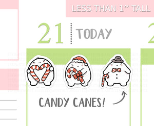 S_191 Squidge Loves Candy Canes | Squidge Stickers | Planner Stickers