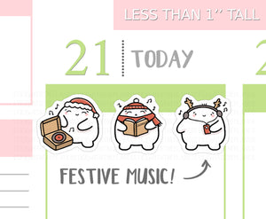 S_195 Squidge Loves Festive Music | Squidge Stickers | Planner Stickers