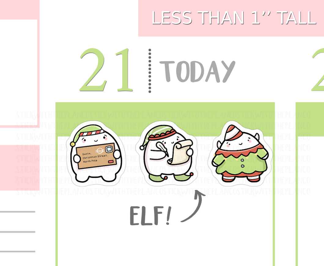 S_198 Squidge the Elf | Squidge Stickers | Planner Stickers