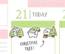 Load image into Gallery viewer, S_200 Squidge Gets a Christmas Tree | Squidge Stickers | Planner Stickers
