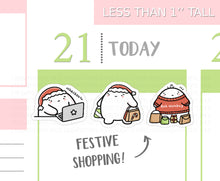 Load image into Gallery viewer, S_203 Squidge Loves Festive Shopping | Squidge Stickers | Planner Stickers
