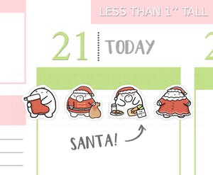 S_201 Squidge as Santa | Squidge Stickers | Planner Stickers