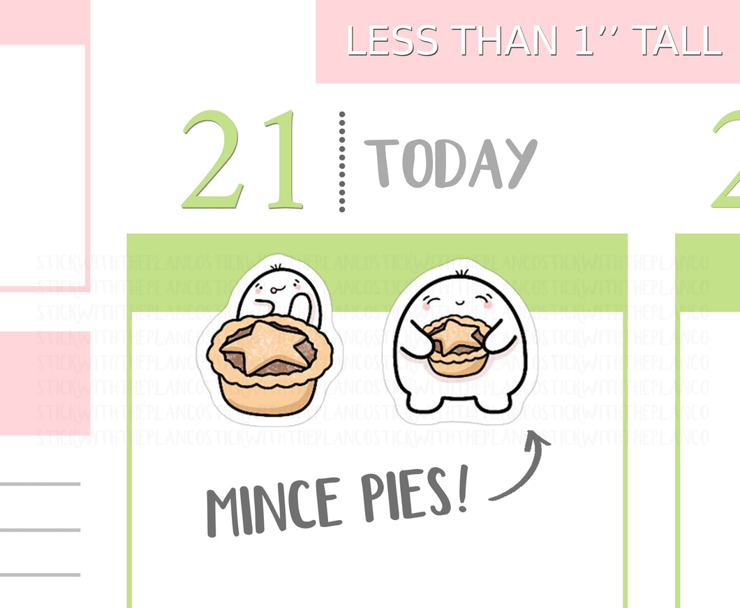 S_208 Squidge Loves Mince Pies | Squidge Stickers | Planner Stickers