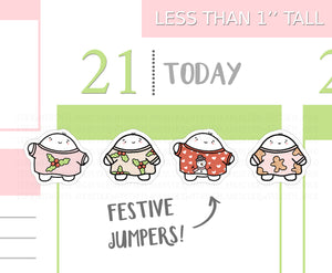 S_210 Squidge Loves Festive Jumpers | Squidge Stickers | Planner Stickers