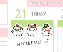 Load image into Gallery viewer, S_214 Squidge Loves Winter Hats | Squidge Stickers | Planner Stickers
