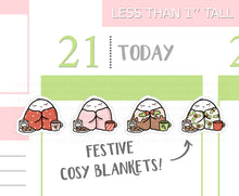 Load image into Gallery viewer, S_215 Squidge Loves Festive Blankets | Squidge Stickers | Planner Stickers
