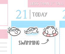 Load image into Gallery viewer, S_232 Squidge Loves Swimming | Squidge Stickers | Planner Stickers
