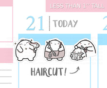 Load image into Gallery viewer, S_237 Squidge Gets a Haircut | Squidge Stickers | Planner Stickers
