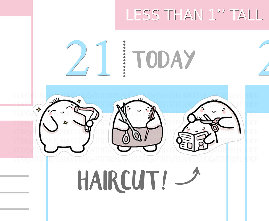 S_237 Squidge Gets a Haircut | Squidge Stickers | Planner Stickers