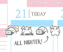 Load image into Gallery viewer, S_275 Squidge Does an All Nighter | Squidge Stickers | Planner Stickers
