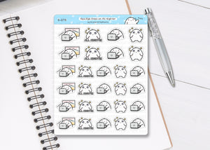 S_275 Squidge Does an All Nighter | Squidge Stickers | Planner Stickers