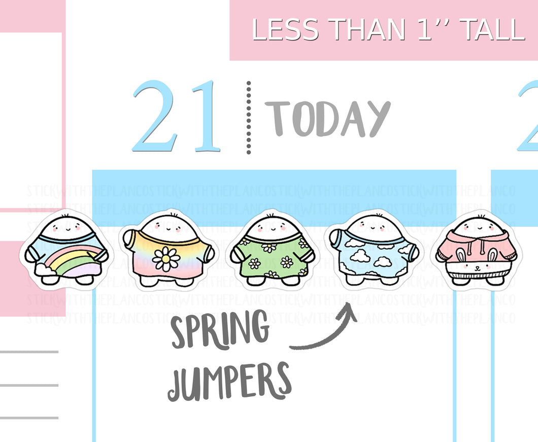 S_283 Squidge Spring Jumpers | Squidge Stickers | Planner Stickers