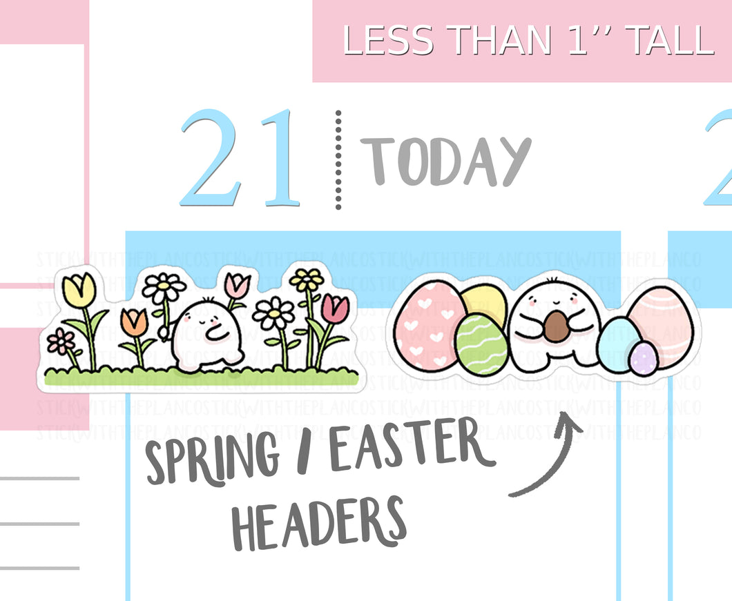 S_284 Squidge Spring/Easter Headers | Squidge Stickers | Planner Stickers