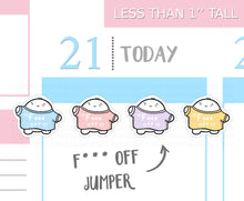 Load image into Gallery viewer, S_295 Squidge F*** Off Jumper | Squidge Stickers | Planner Stickers
