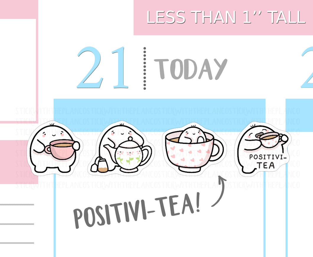 S_298 Squidge Loves Positivi-tea | Squidge Stickers | Planner Stickers