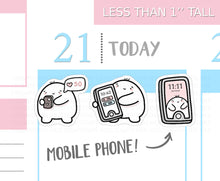 Load image into Gallery viewer, S_305 Squidge Uses Mobile Phone (Cell Phone) | Squidge Stickers | Planner Stickers
