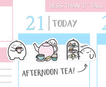 Load image into Gallery viewer, S_115 Squidge Has Afternoon Tea | Squidge Stickers | Planner Stickers
