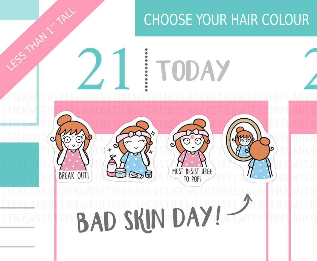 L_167 Bad Skin Day | Lottie Stickers | Planner Stickers